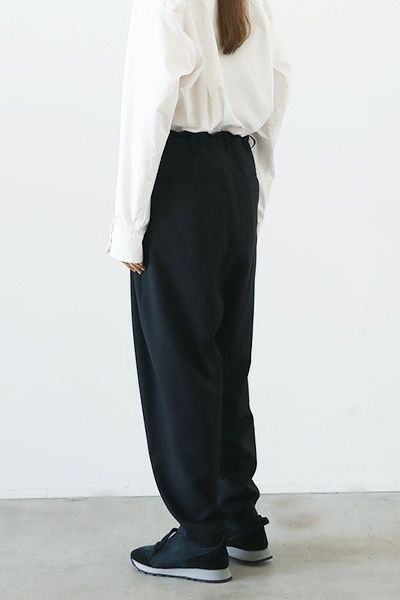 【24AW】tapered pants washable wool [BLACK] - テーパードパンツウォッシャブルウール [ブラック] / vu-pnt-001
