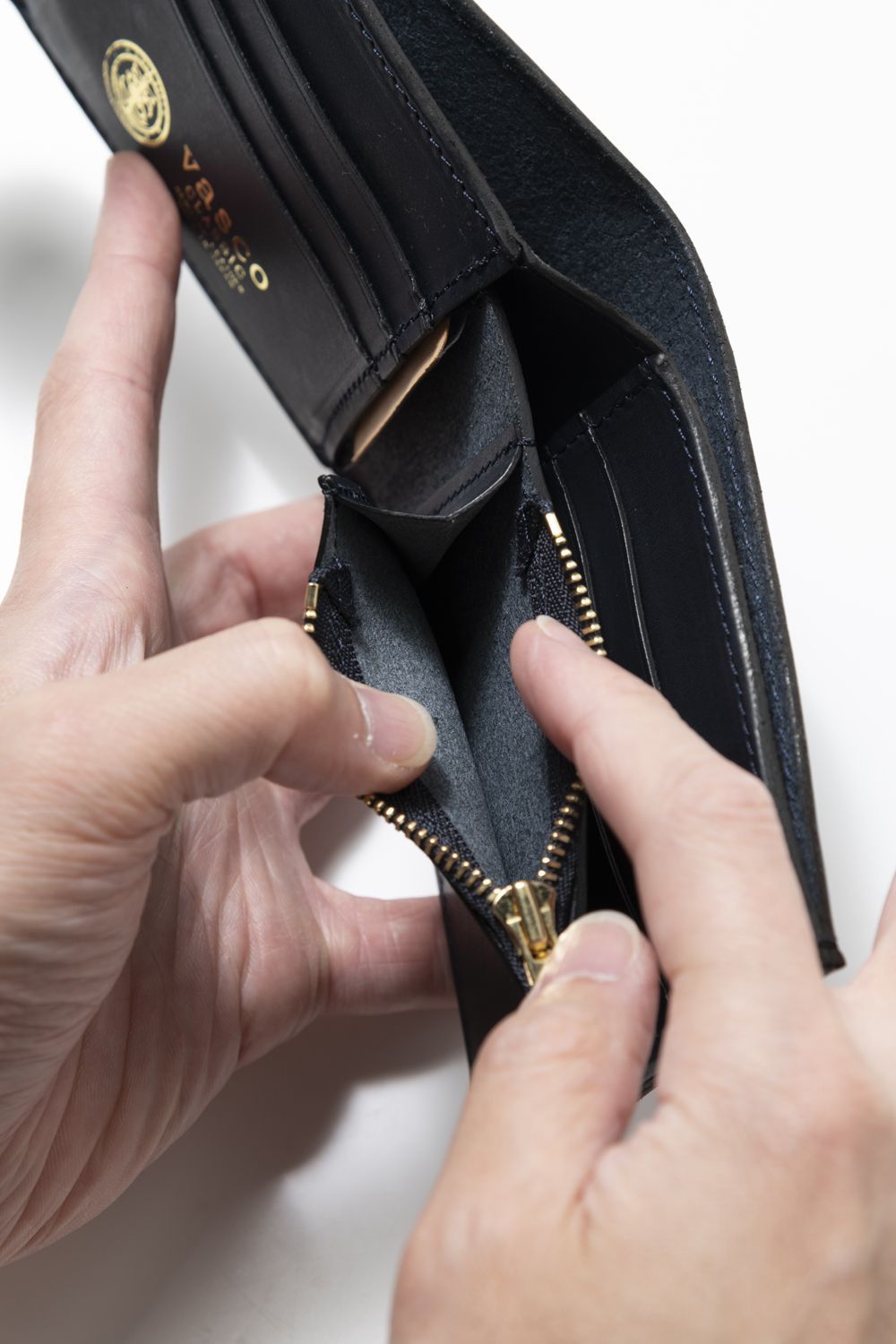 【25SS予約商品】レザーネイバルミドルウォレット [ネイビー] / LEATHER NAVAL MIDDLE WALLET [MARINE]