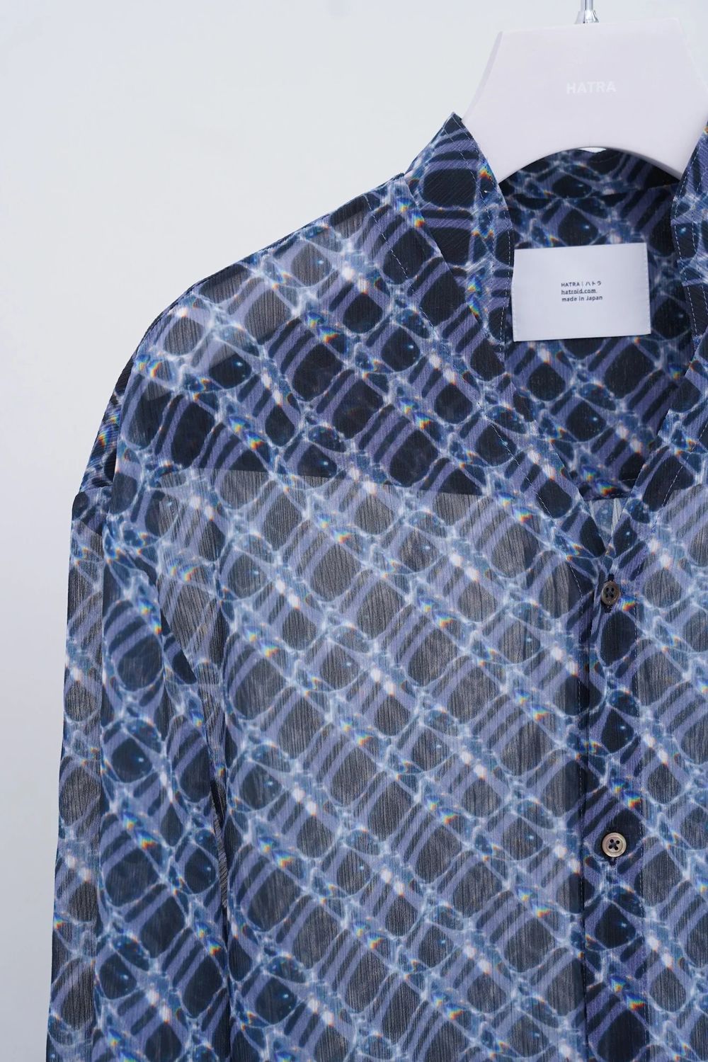 【26SS / 予約受付中】Lattice Sheer Shirt [charcoal] - ラティスシアーシャツ [チャコール] / SS26SH04