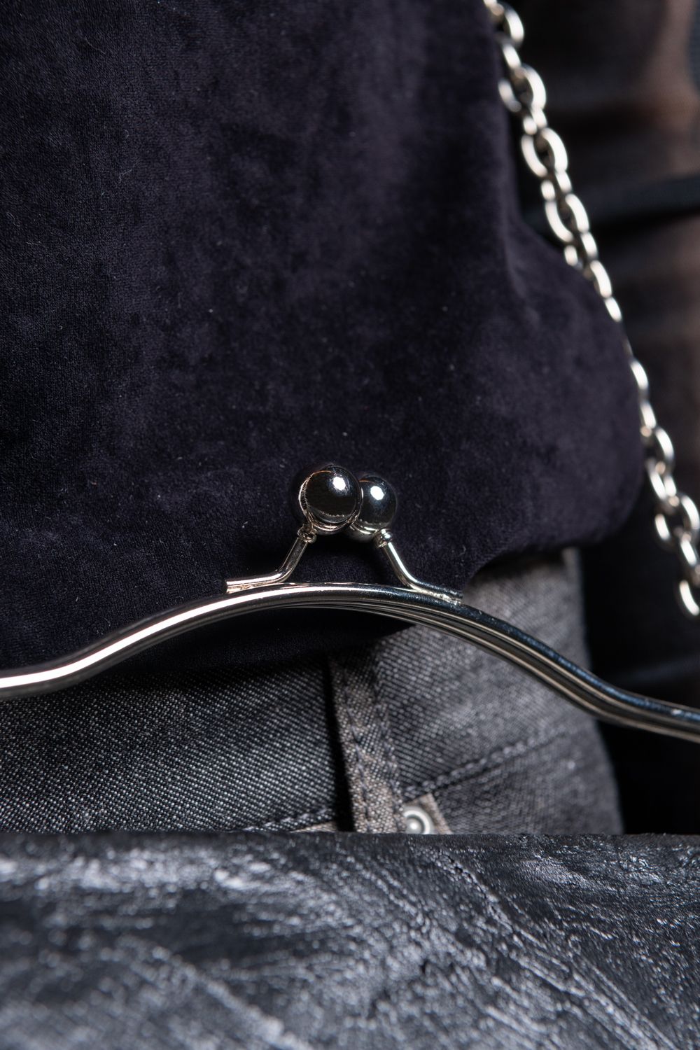 【ラスト1点】シャトレーヌ (ハンド) バッグ [ブラック] / w25-08-bk