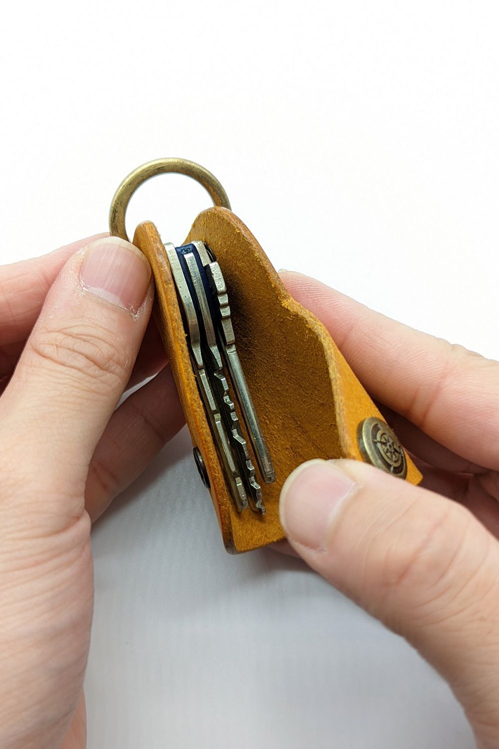 ボタンフックキーケース S [イエロー] / Button Hook Key Case [YELLOW] - プエブロ