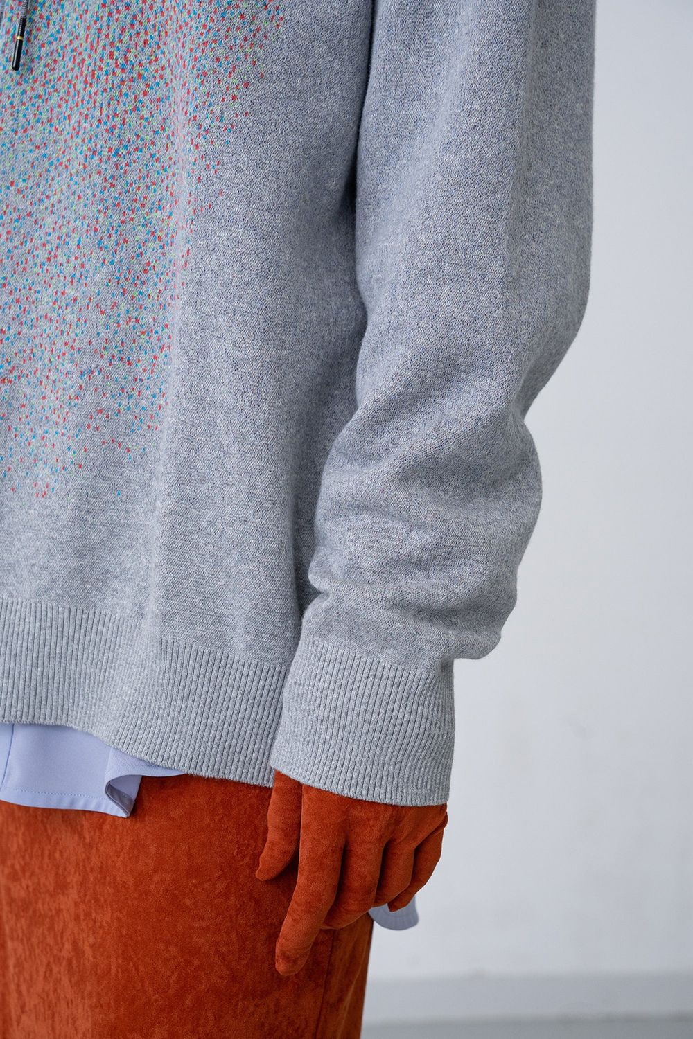 【26AW / 予約受付中】Photon Knit Hoodie [grey] - フォトンニットフーディ [グレー] / FW26KN02