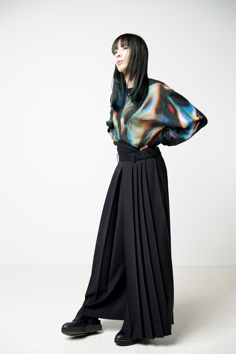 HATRA - 【ラスト1点 / 23SS】Hak Pleats Pants [black] - ハカマ 