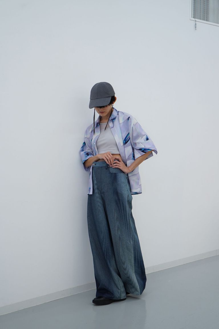 HATRA - 【23SS】Mirage Bold Denim [moire-bleach] - ミラージュ 