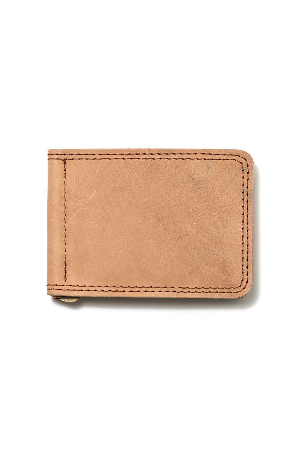 【ラスト1点 / 25SS】LEATHER GARRISON MONEY CLIP [BACKSKIN-WHYSKY] | シェルコードバン マネークリップ / バックスキン ウイスキー