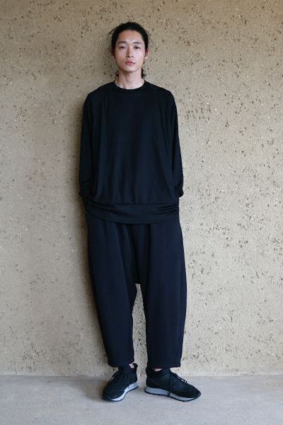 【24AW】chord balloon pants [BLACK] - バルーンパンツ [ブラック] / vum-p01