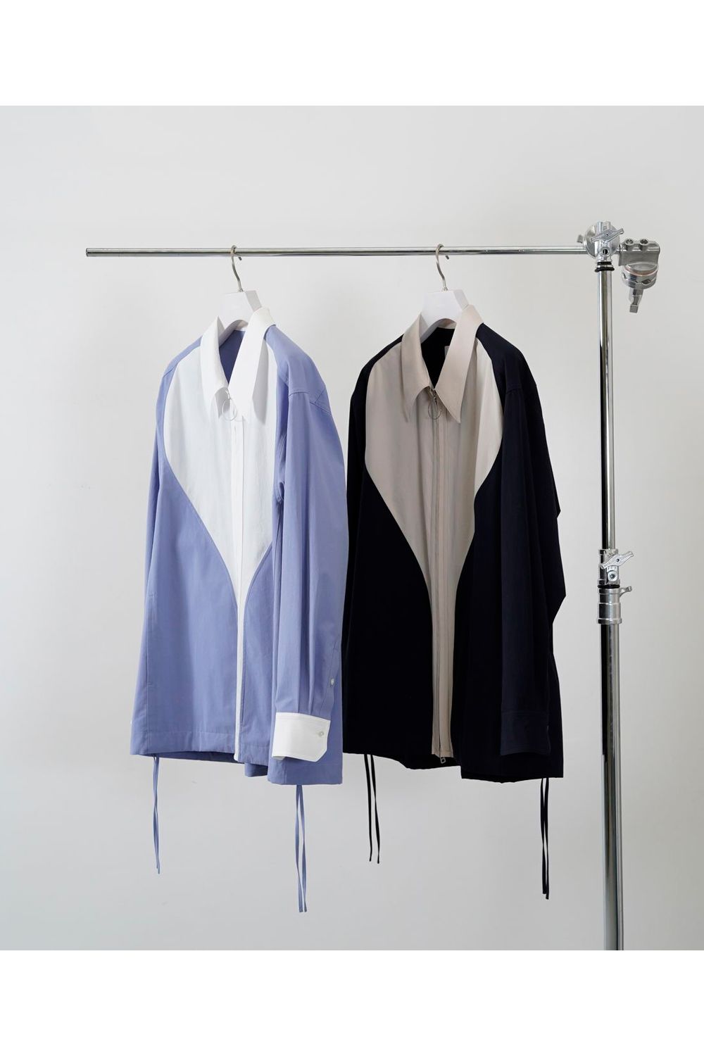【24AW】Heart Shirt [ivory-navy] - ハートシャツ [アイボリー-ネイビー] / AW24SH02
