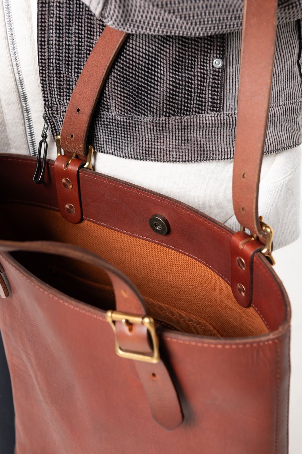 vasco - 【ラスト1点 / 25SS】LEATHER TRAVEL TOTE BAG - HEIGHT