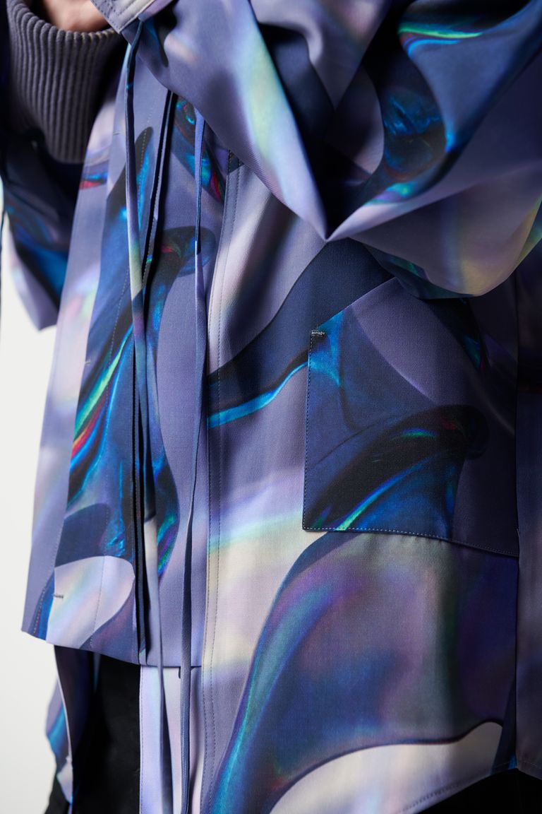 HATRA - 【ラスト1点 / 23SS】Alias Flow Shirt Oyster [dark 