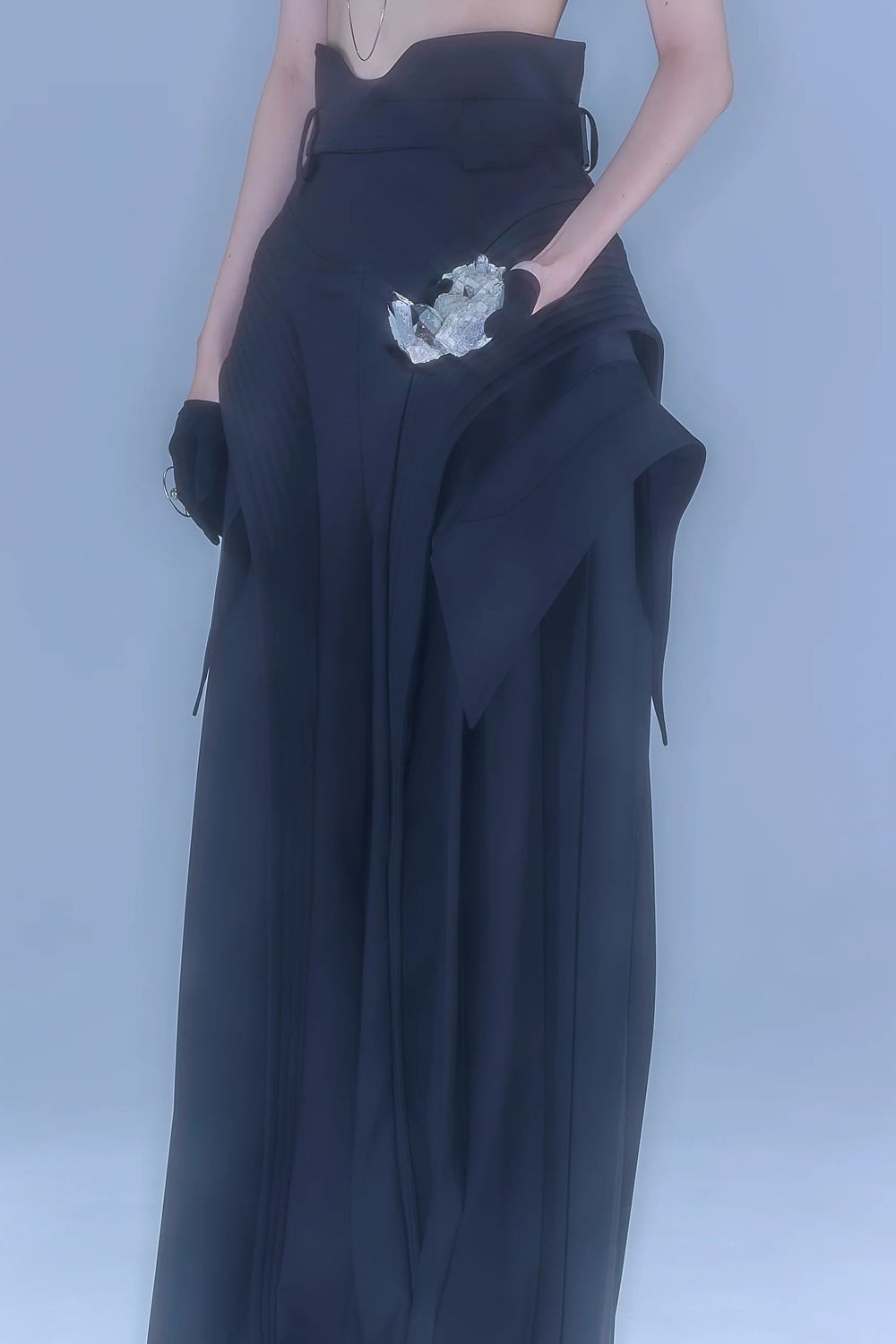 【26SS / 予約受付中】Atlantis Pleats Trousers [black] - アトランティスプリーツトラウザーズ [ブラック] / SS26BT10