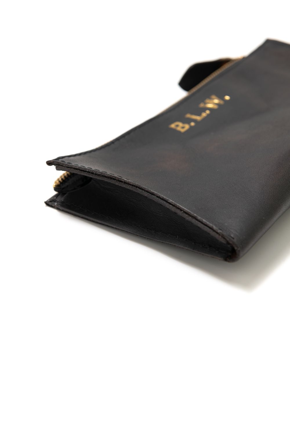 【25SS】LEATHER WANDER POUCH【B.L.W.】/ BLACK | マチ付きレザーポーチ / ブラック