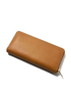 LEATHER VOYAGE ROUND ZIP LONG WALLET [MEAL] Type-A | ロングウォレット (ラウンドジップ) / キャメル