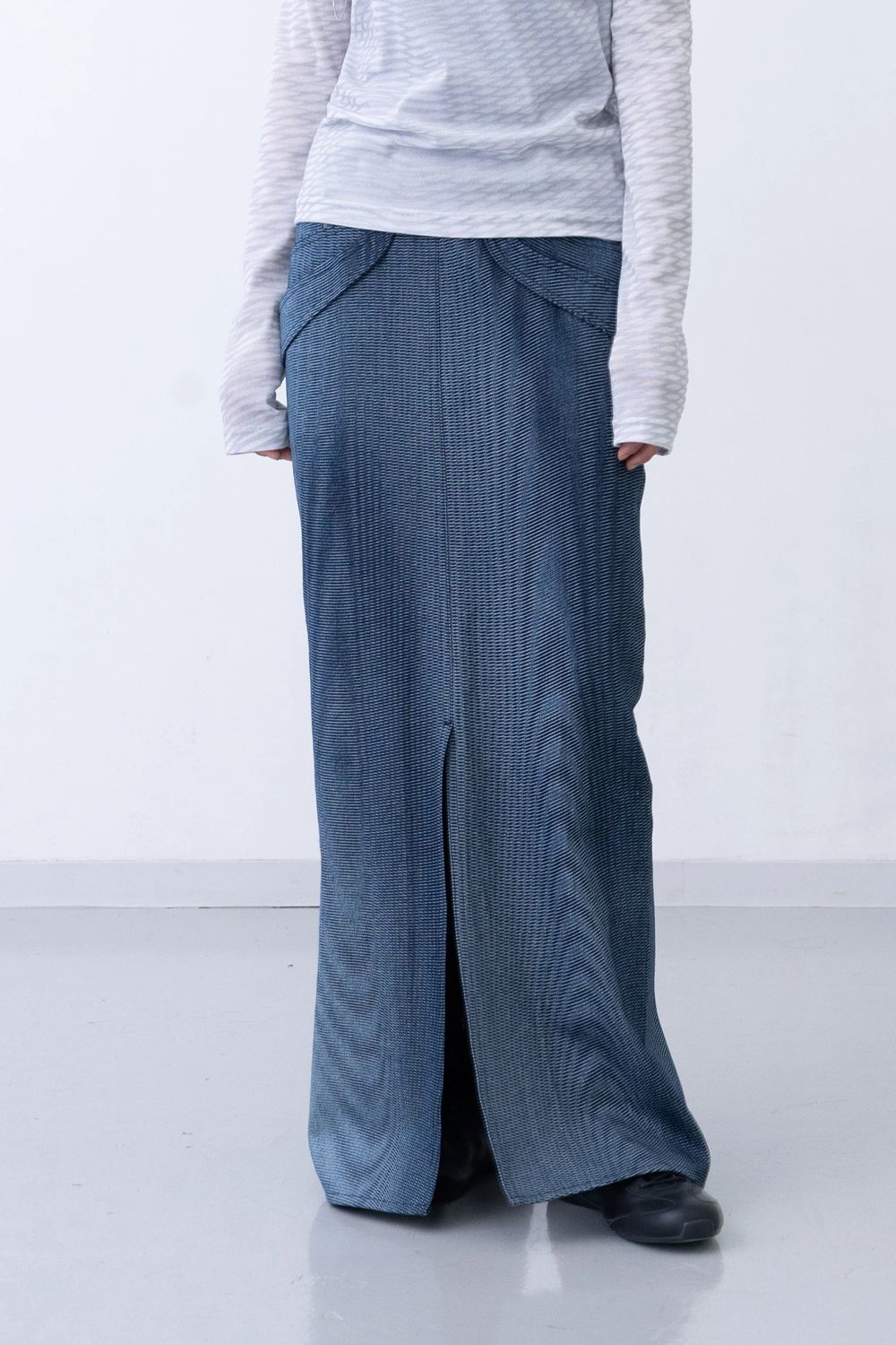 【26SS / 予約受付中】Mirage Bleach Skirt [navy]  - ミラージュブリーチスカート [ネイビー] / SS26BT08