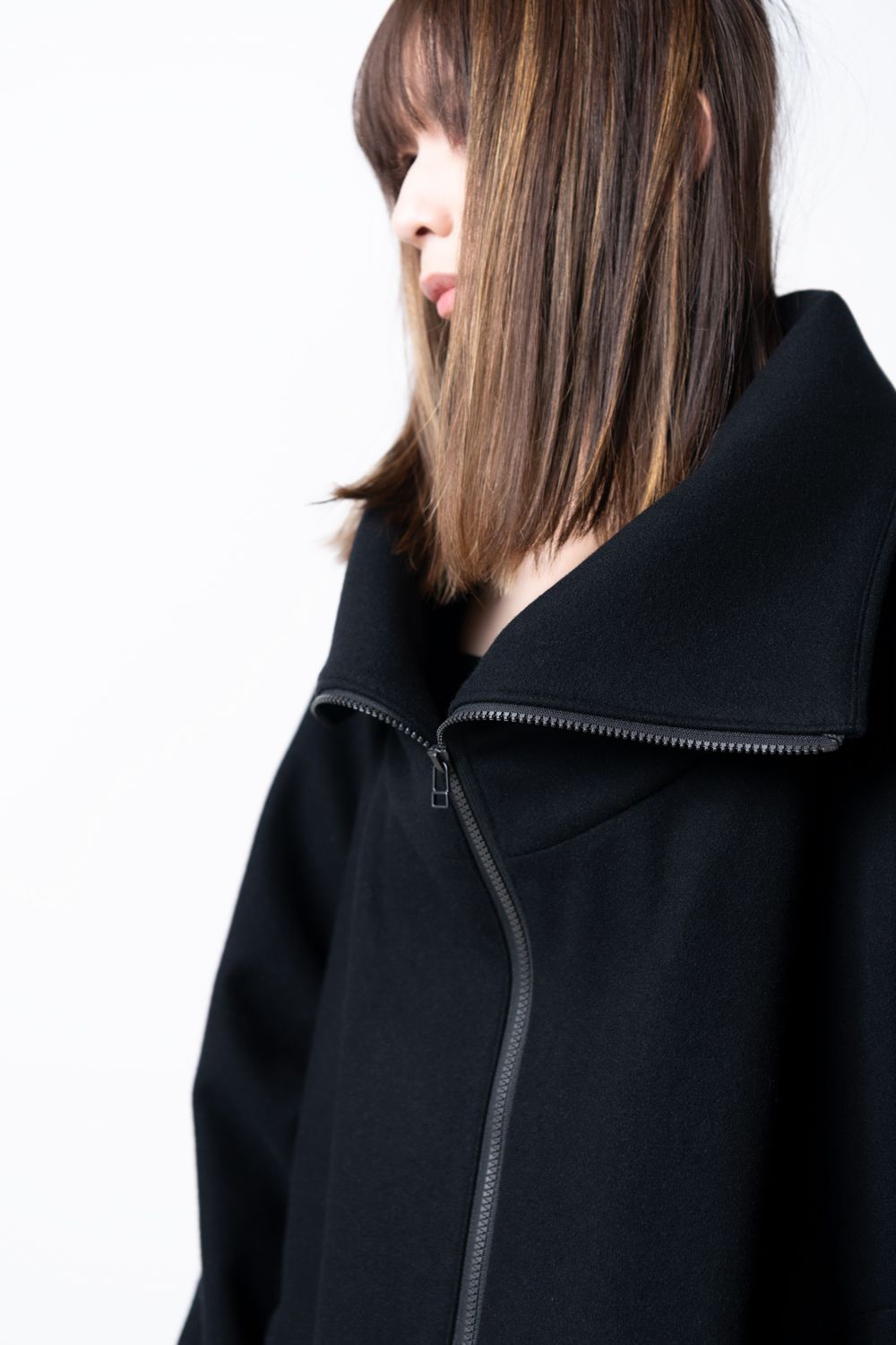 【23AW】blouson coat [BLACK] - ブルゾンコート [ブラック] / vuy-a23-c01