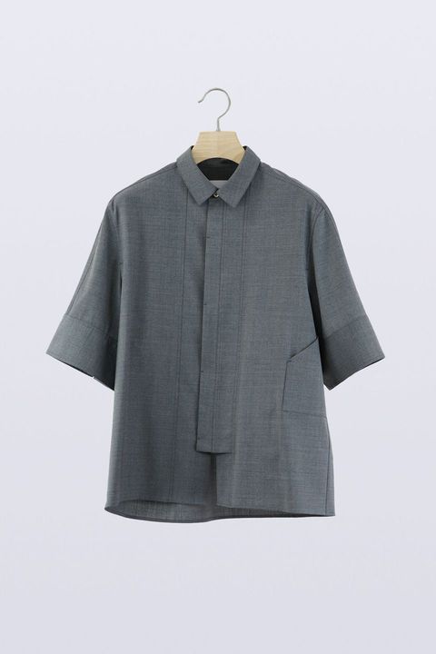 【24SS】Tri Front Shirt [grey] - トライフロントシャツ [グレー] / SS24SH04