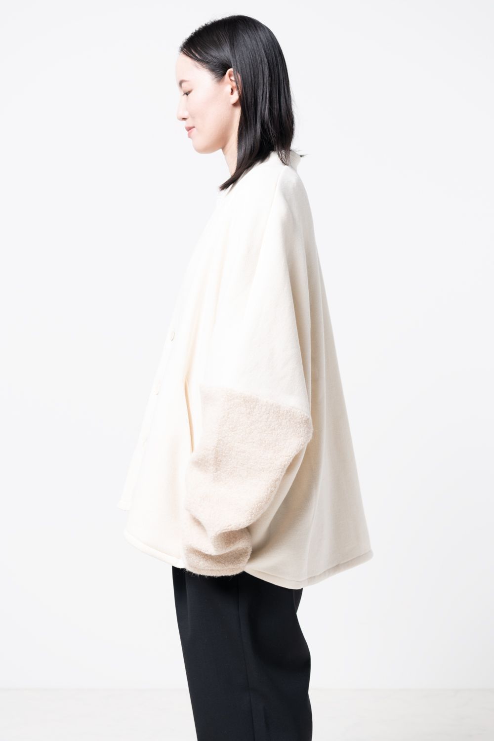 【23AW】boa sweat cardigan [OFF WHITE] - ボアスウェットカーディガン [オフホワイト] / vu-a23-t07
