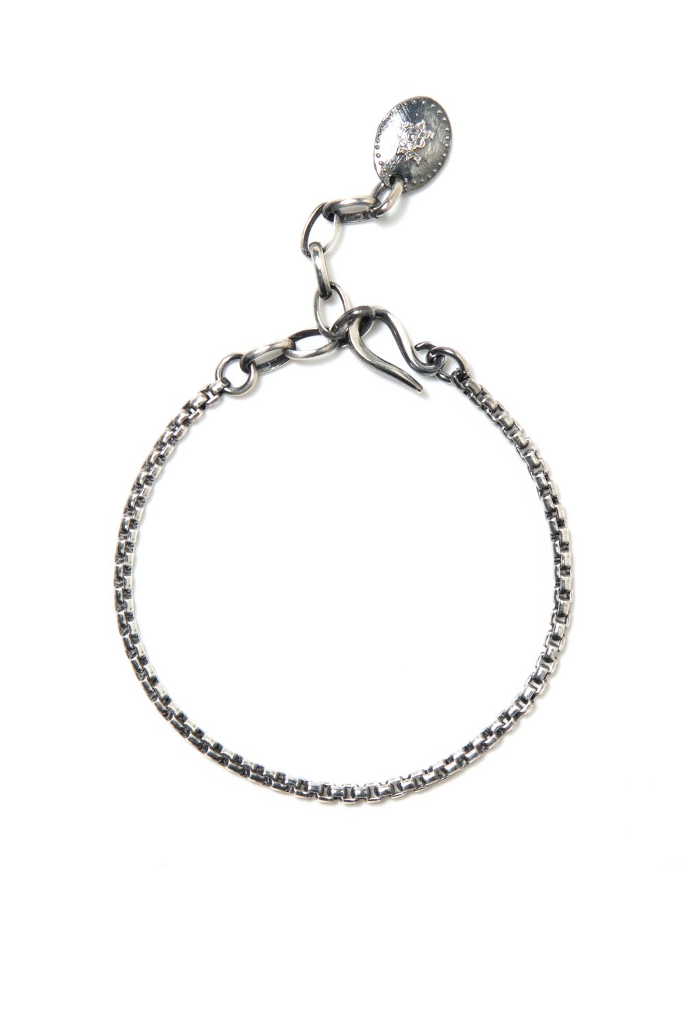 【お取り寄せ可能】NARROW SQUARE BLOCK CHAIN BRACELET [SV] / ナロースクエアブロックチェーンブレスレット [シルバー]