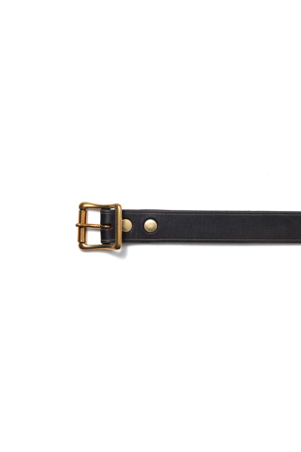 vasco - 【ラスト1点】LEATHER GARRISON BELT - NARROW [BLACK