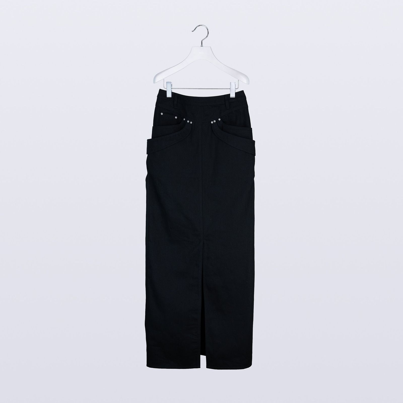 Refrain Denim Skirt [black]