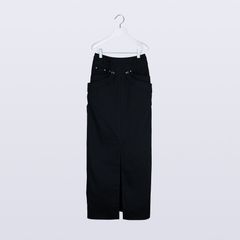 Refrain Denim Skirt [black]