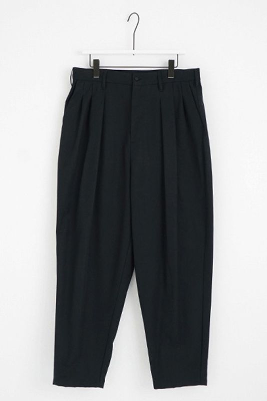 【24AW】tapered pants washable wool [BLACK] - テーパードパンツウォッシャブルウール [ブラック] / vu-pnt-001