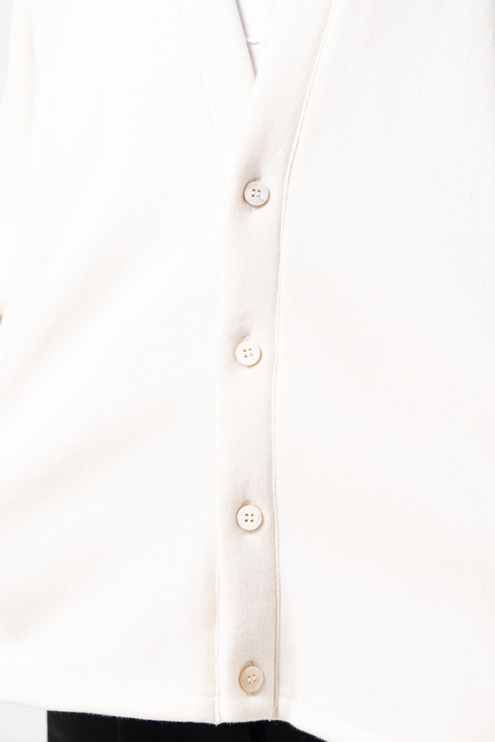【23AW】boa sweat cardigan [OFF WHITE] - ボアスウェットカーディガン [オフホワイト] / vu-a23-t07