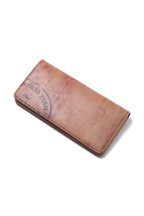 【ラスト1点 / 25SS】シェルコードバンロングウォレット [バックスキンウイスキー] / LEATHER GARRISON LONG WALLET [BACKSKIN-WHYSKY]
