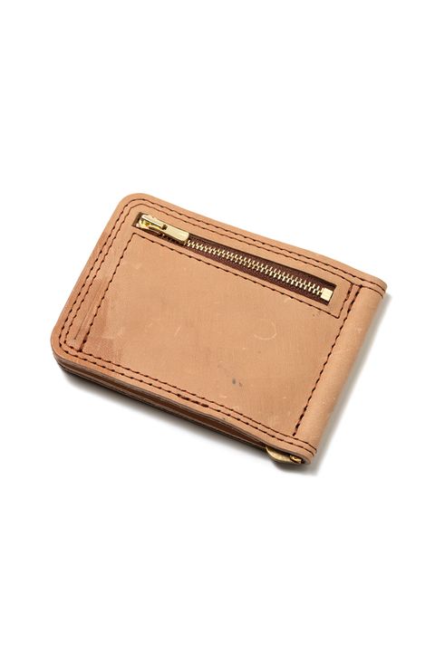 【ラスト1点 / 25SS】LEATHER GARRISON MONEY CLIP [BACKSKIN-WHYSKY] | シェルコードバン マネークリップ / バックスキン ウイスキー