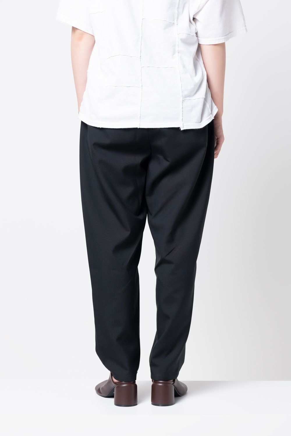 【ラスト1点 / 23AW】narrow tapered pants [BLACK] - ナローテーパードパンツ [ブラック] / vu-a23-p12