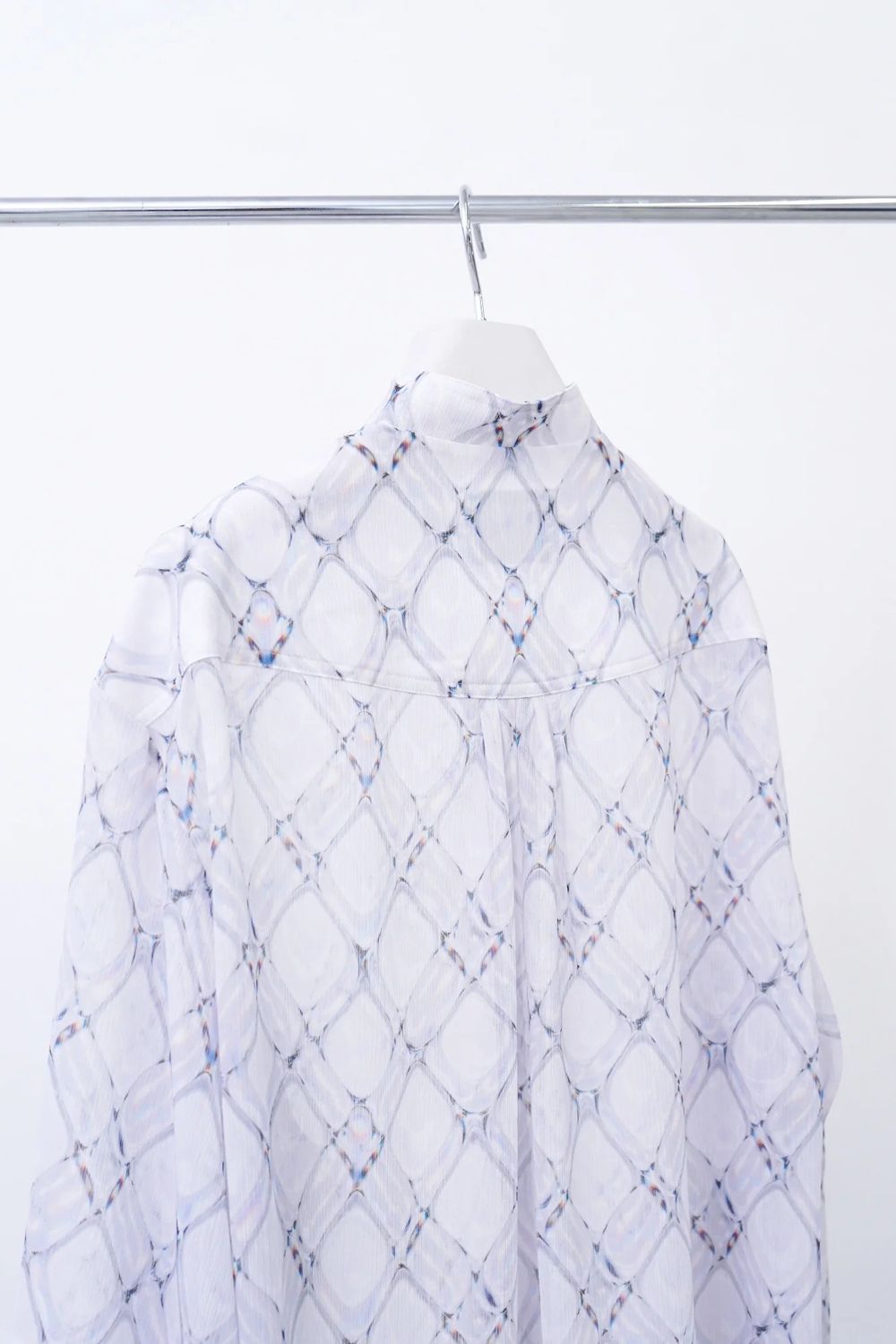 【26SS / 予約受付中】Lattice Sheer Shirt [white] - ラティスシアーシャツ [ホワイト] / SS26SH04