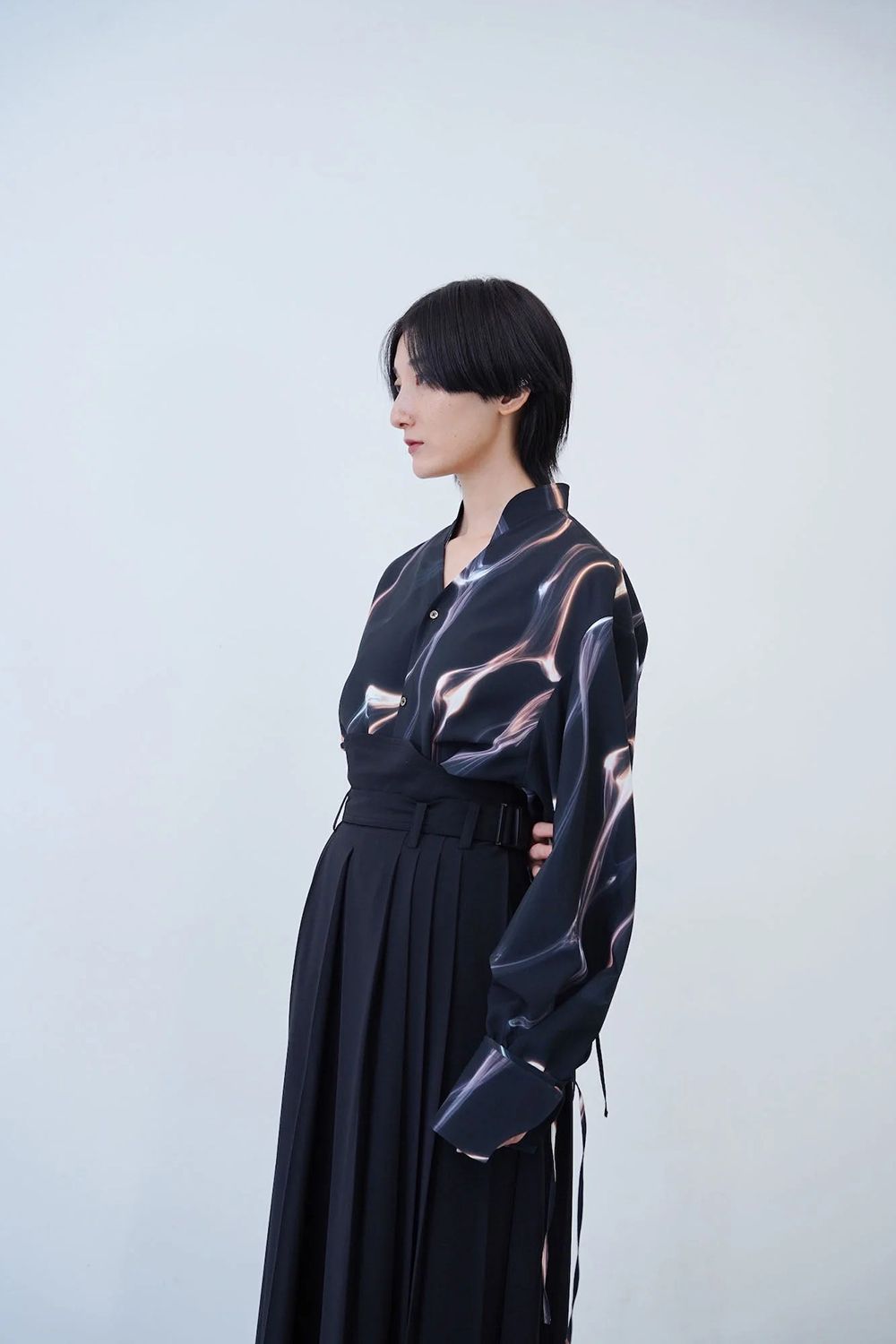 【26AW / 予約受付中】Hak Pleats Pants [black]  - ハカマプリーツパンツ [ブラック] / FW26BT08