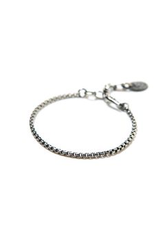 【お取り寄せ可能】NARROW SQUARE BLOCK CHAIN BRACELET [SV] / ナロースクエアブロックチェーンブレスレット [シルバー]