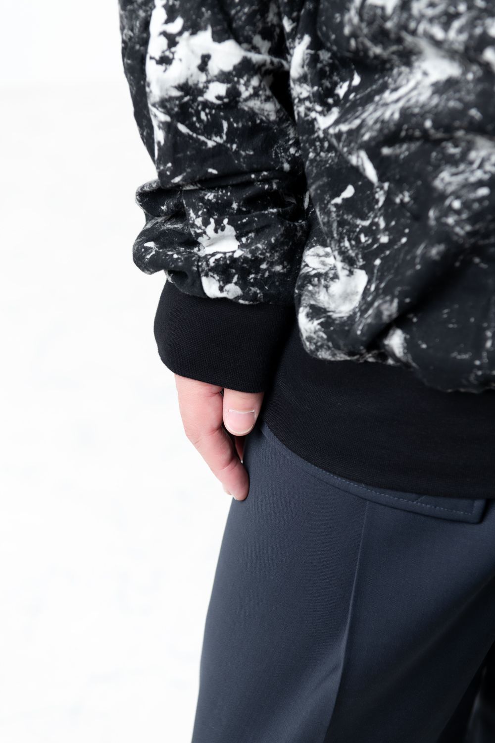【22AW】 Flake Discharged Dolman Cut / LS [BKACK] - フレークディスチャージドルマンカットソー [ブラック] / CT03B