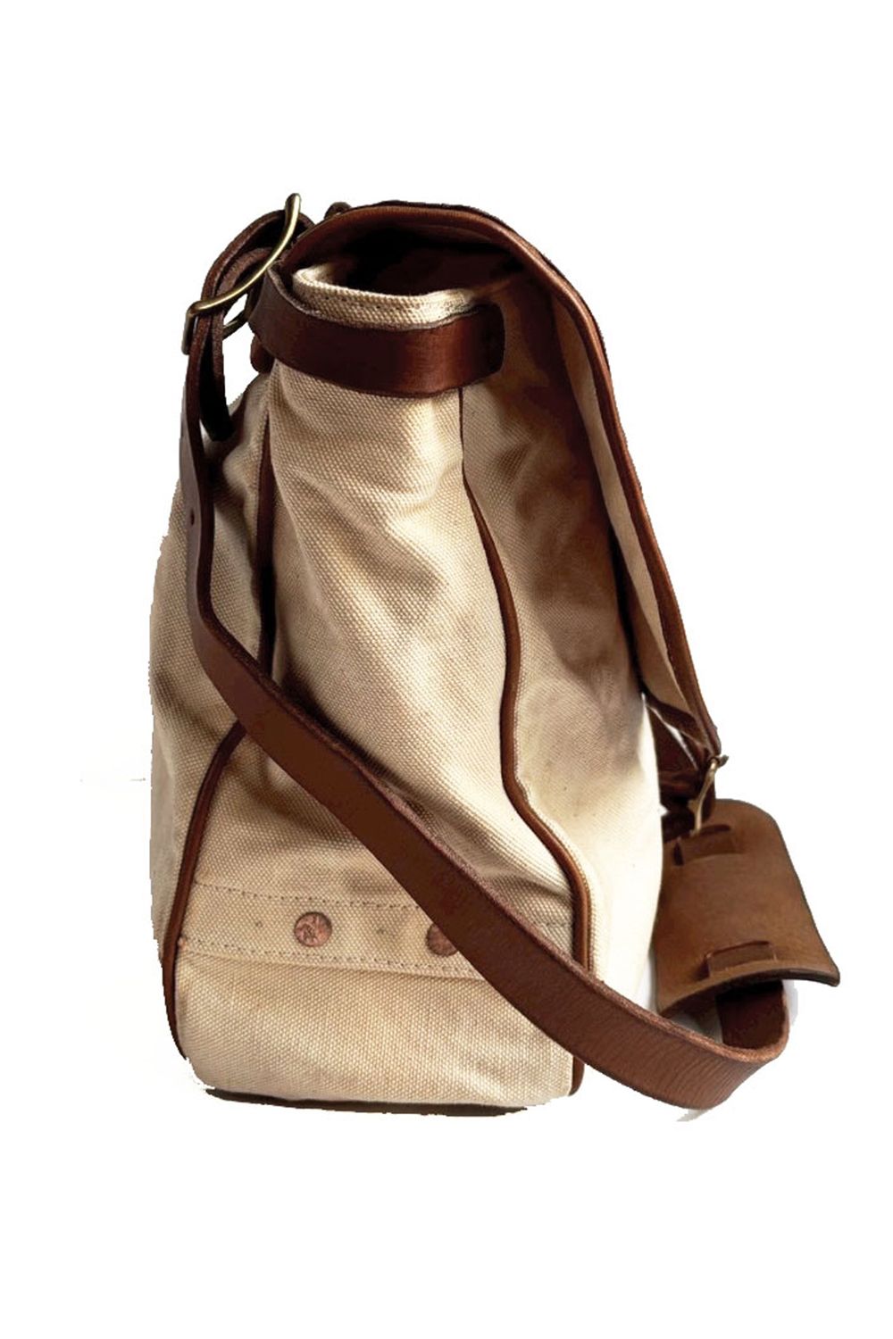 【26AW / 予約受付中】CANVAS×LEATHER POSTMAN BAG LARGE｜キャンバス×レザーポストマンバッグ (ラージ) / 4色展開