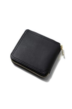 【25SS予約商品】レザーボヤージュラウンドジップショートウォレット [ブラック] / LEATHER VOYAGE ROUND ZIP SHORT WALLET [NERO]