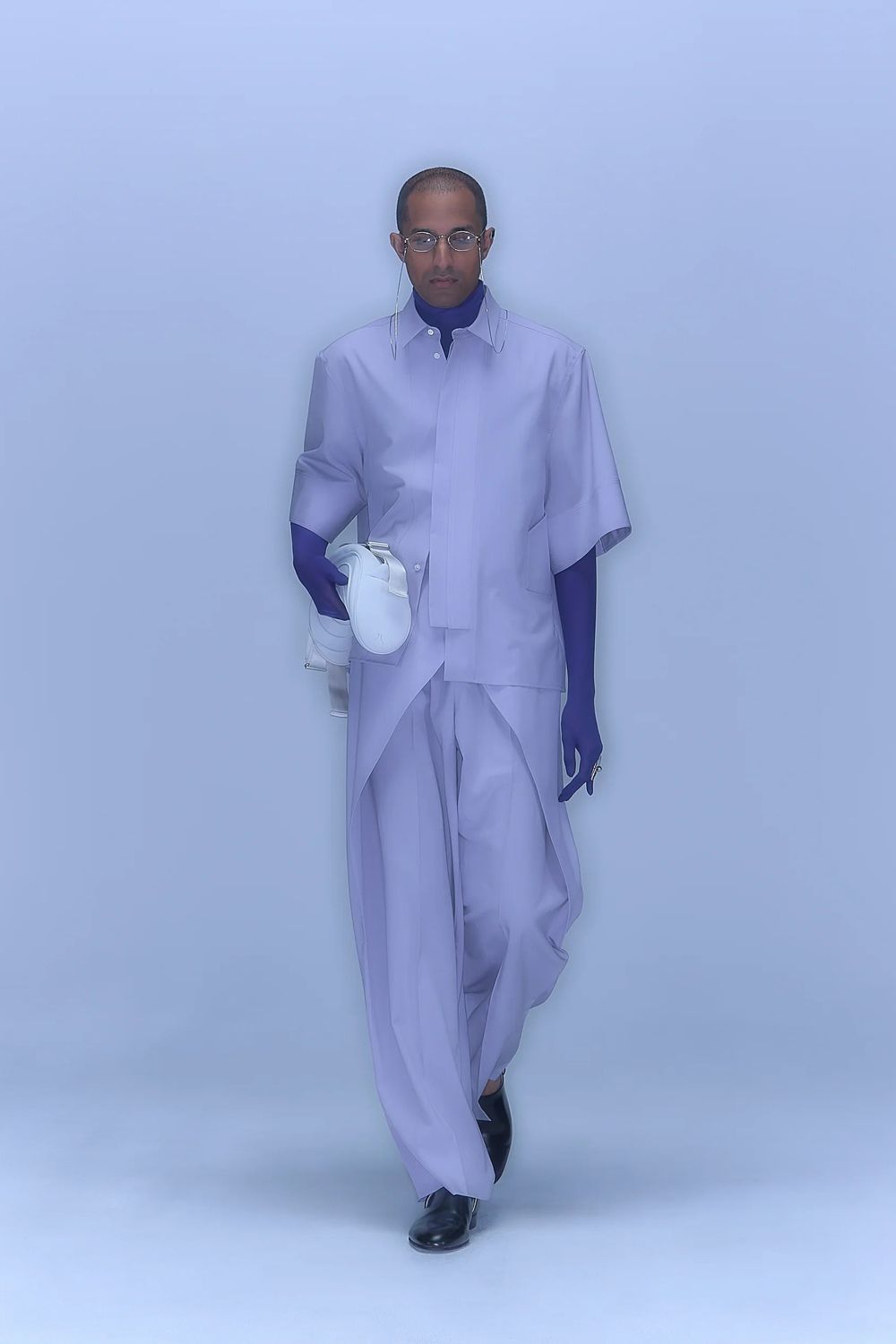 【26SS / 予約受付中】Tri Front Shirt [lavender] - トライフロントシャツ [ラベンダー] / SS26SH02