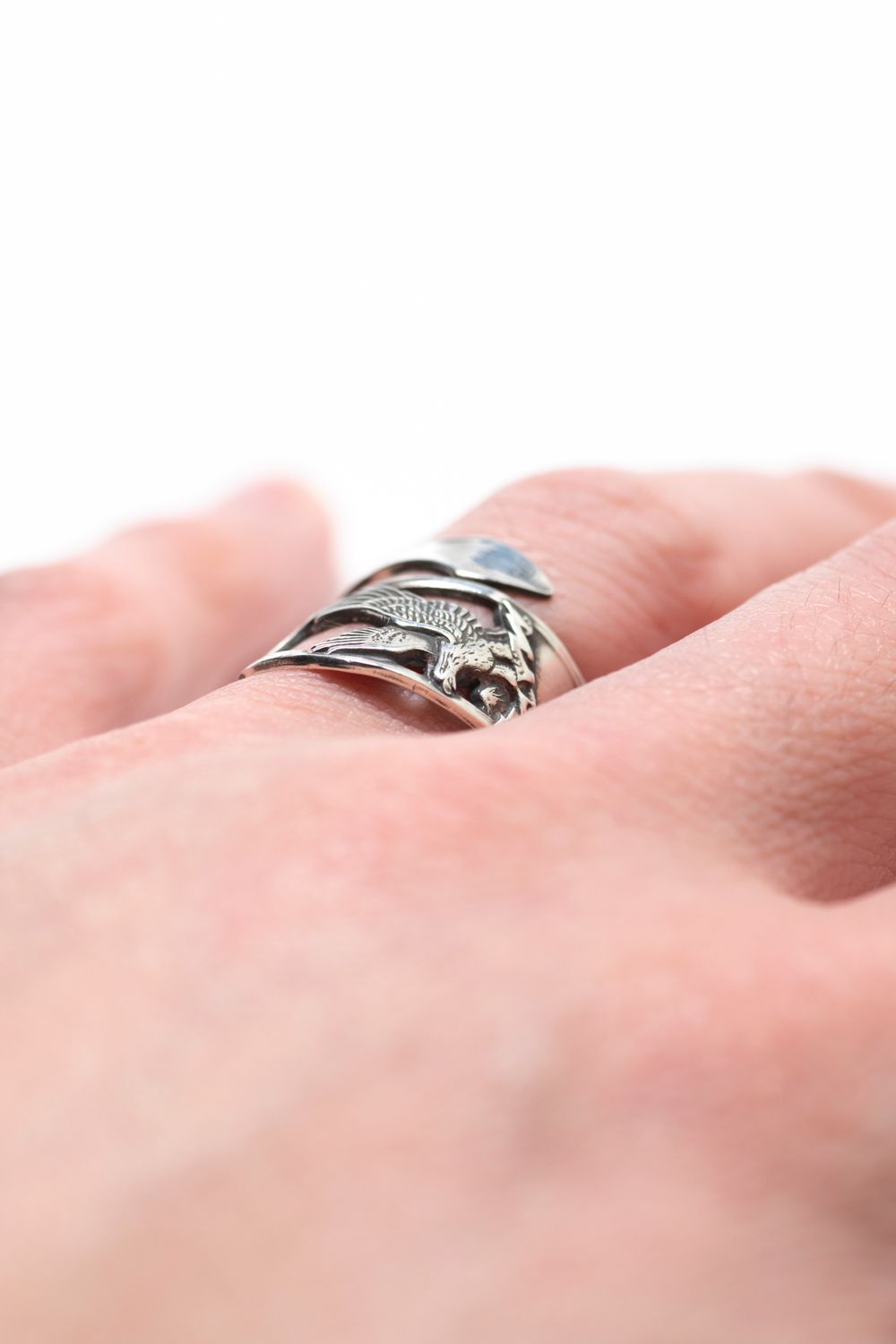 【1点もの】EAGLE TWIST SPOON RING / イーグルツイストスプーンリング [OX]