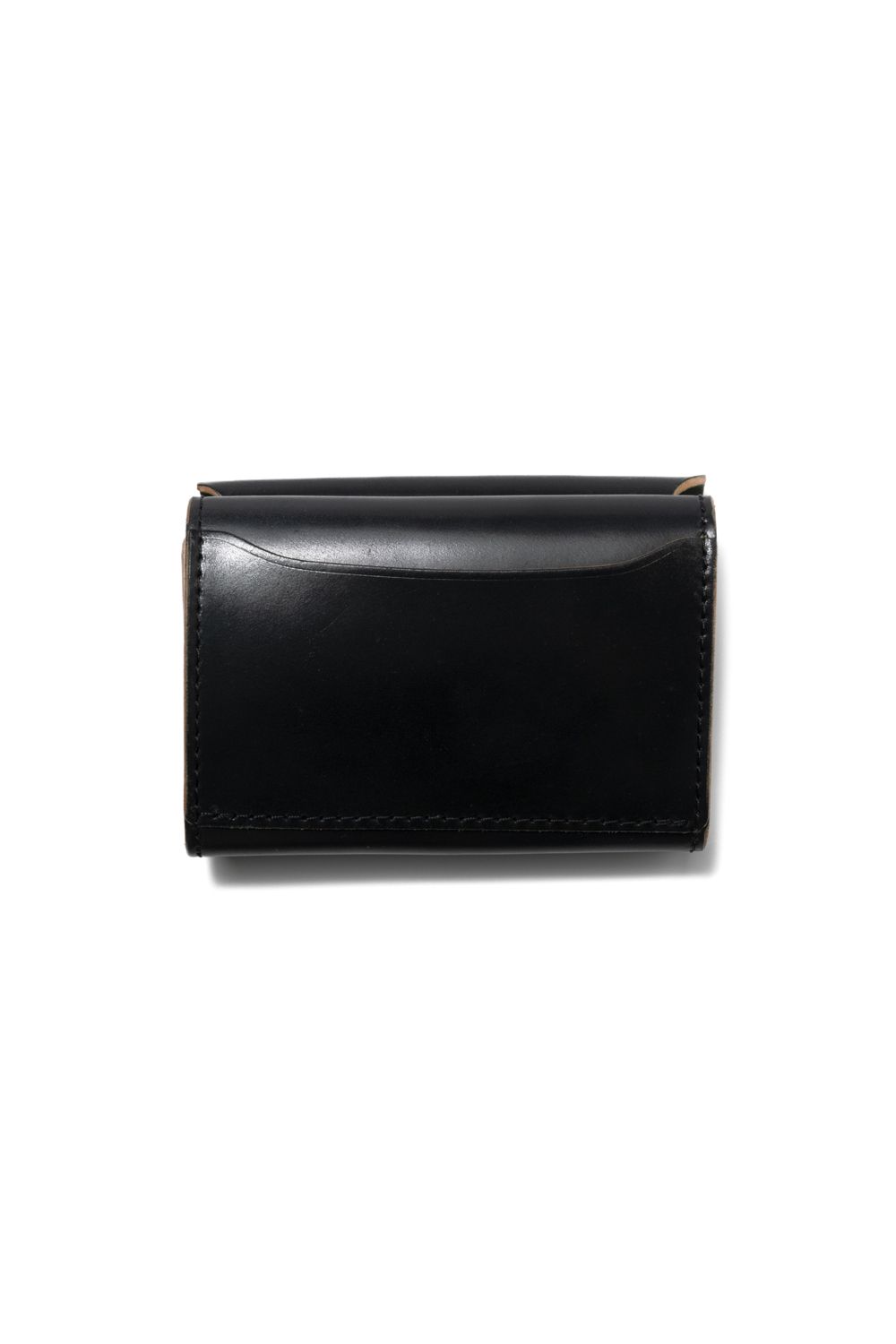 LEATHER GARRISON POCKET WALLET [BLACK] | シェルコードバン ポケットウォレット (三つ折り) / ブラック