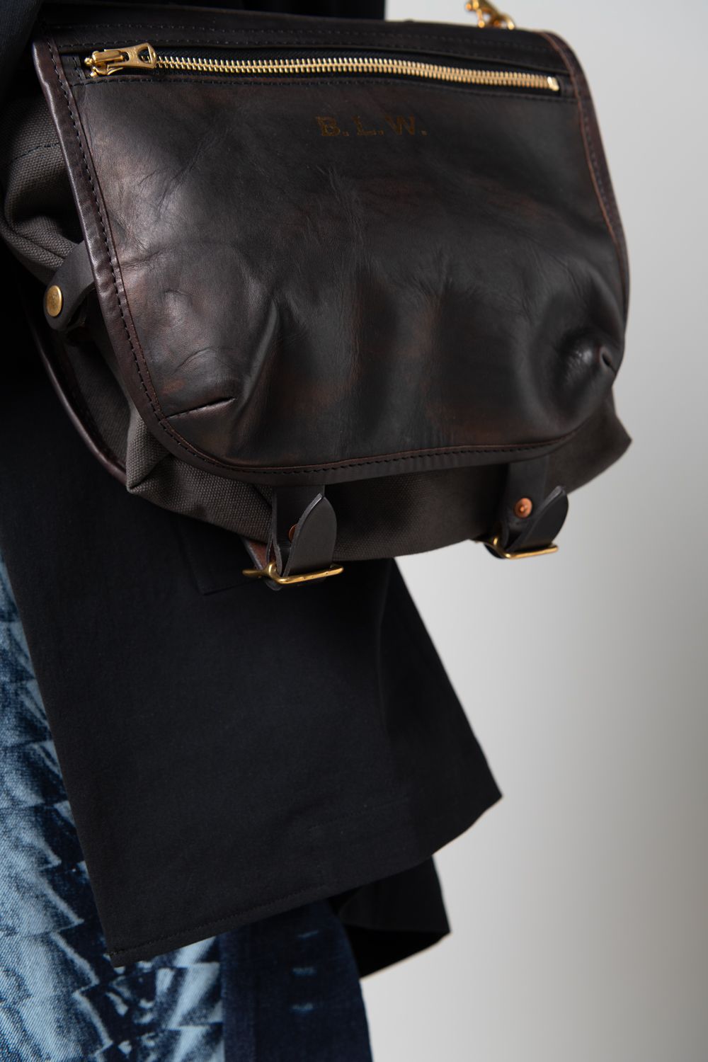 【25SS】LEATHER WANDER PANNIER BAG -SMALL [BLACK] | パニエバッグ (スモール) / ブラック