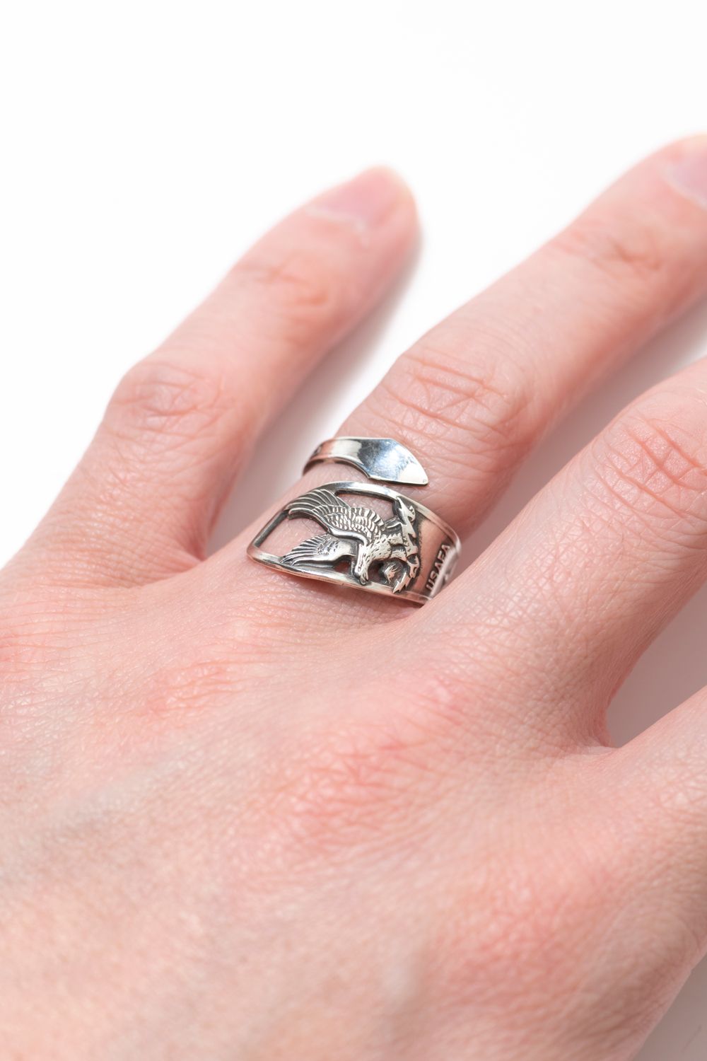 【1点もの】EAGLE TWIST SPOON RING / イーグルツイストスプーンリング [OX]