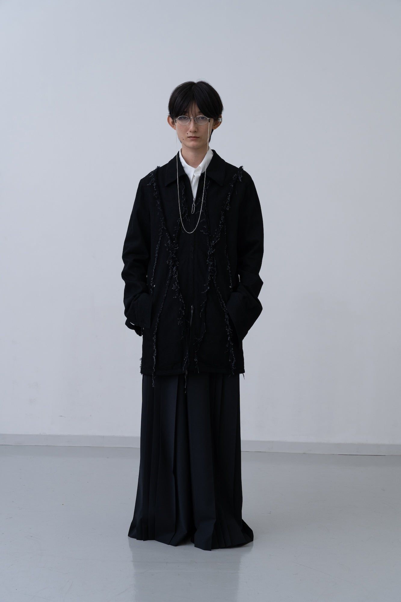 Hak Pleats Pants U [black]
