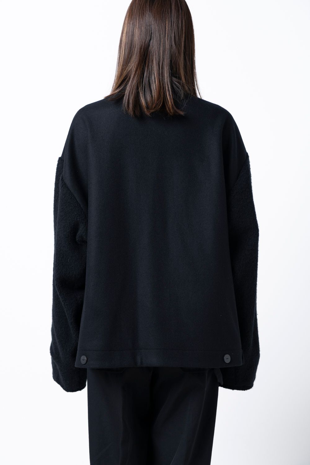 【23AW】stand collar blouson [BLACK] - スタンドカラーブルゾン [ブラック] / vu-a23-b18