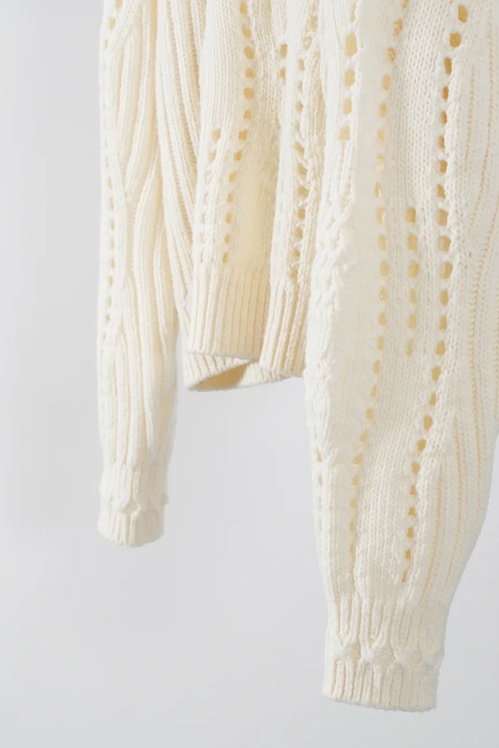 【アーカイブ展 / 1.18まで】Allele Cable Sweater [ivory] - アレルケーブルセーター [アイボリー] / FW25KN05