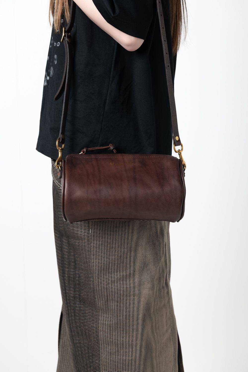 【ラスト1点 / 26SS】LEATHER VOYAGE DRUM BAG [BROWN] | レザードラムバッグ / ブラウン