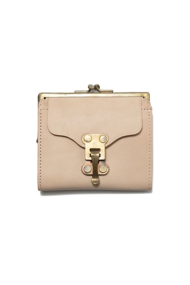 【26SS / 予約受付中】LEATHER VOYAGE PURSE WALLET [SAND] | パースウォレット (二つ折り・がま口) / ナチュラル