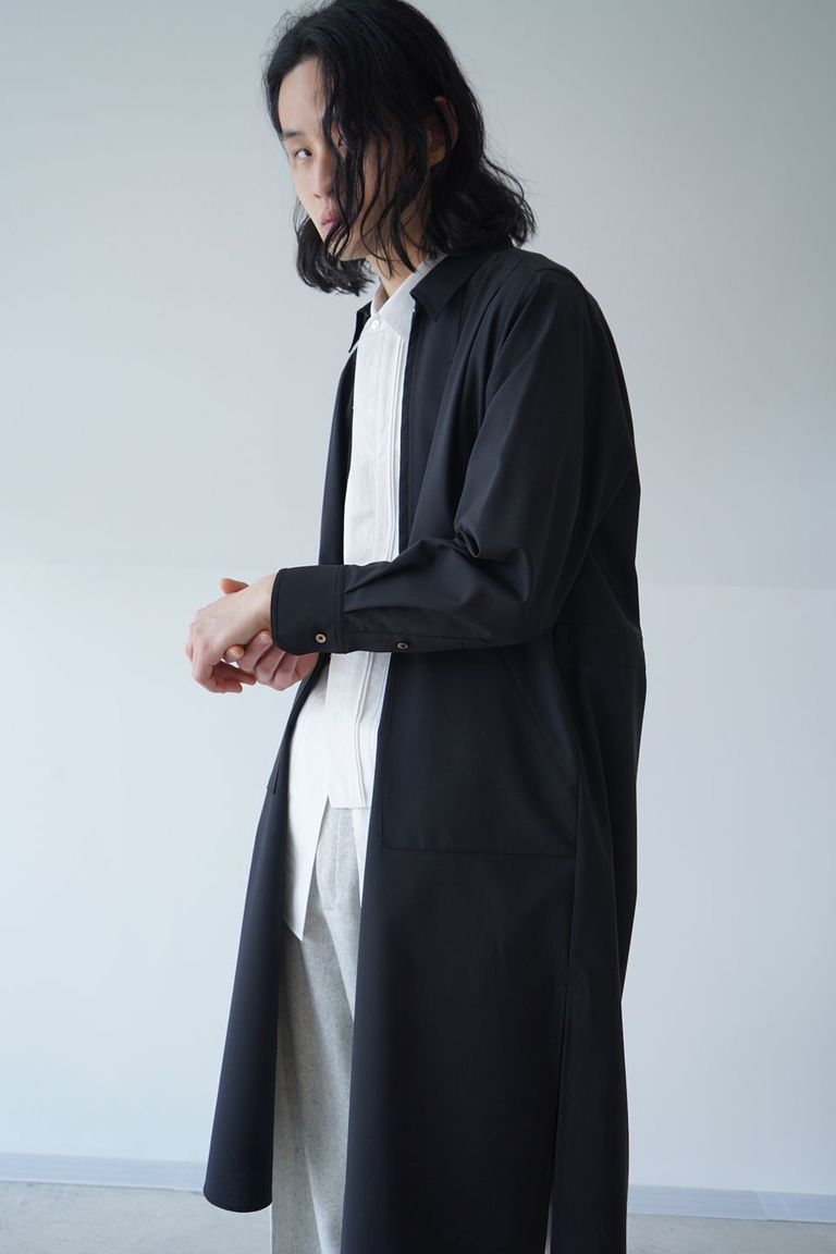 HATRA - 【22AW】Window Over Shirt [BLACK] - ウィンドウオーバー 