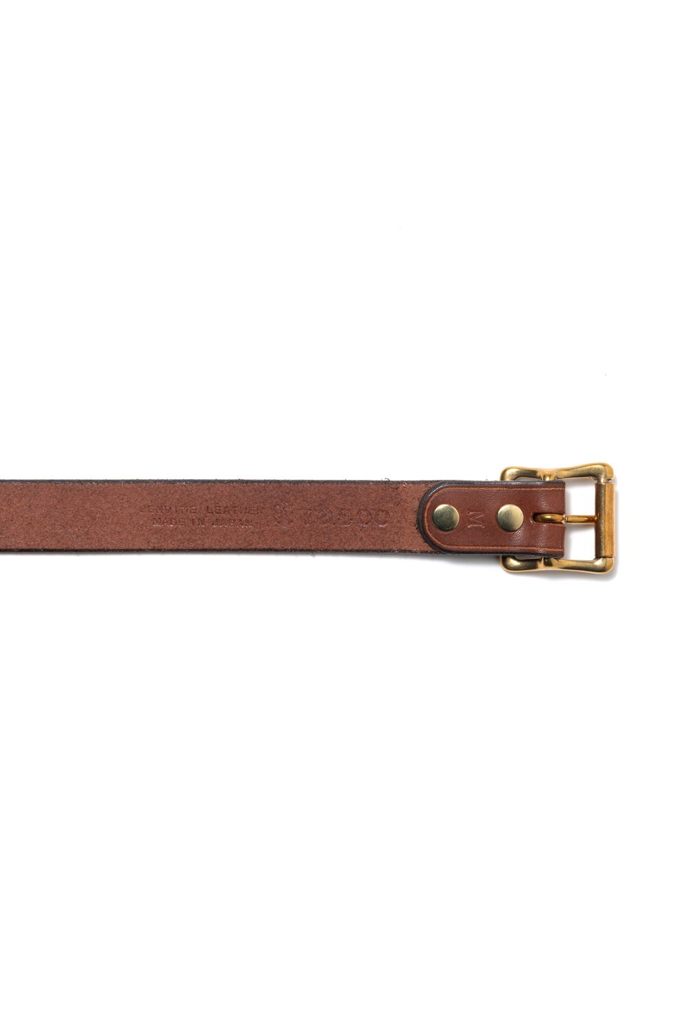 LEATHER GARRISON BELT - NARROW [CAMEL] | レザーギャリソンベルト / キャメル