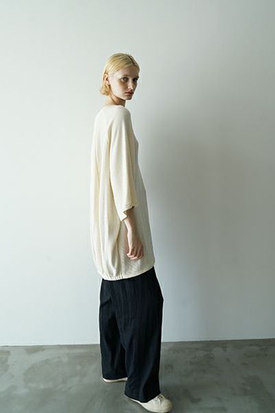【25SS】ballon t-shirt [CREAM]｜バルーンTシャツ / vu-cut-003