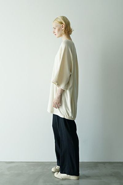【25SS】ballon t-shirt [CREAM]｜バルーンTシャツ / vu-cut-003