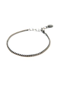 【ラスト1点】NARROW SQUARE BLOCK CHAIN ANKLET [SV] / ナロースクエアブロックチェーンアンクレット [シルバー]